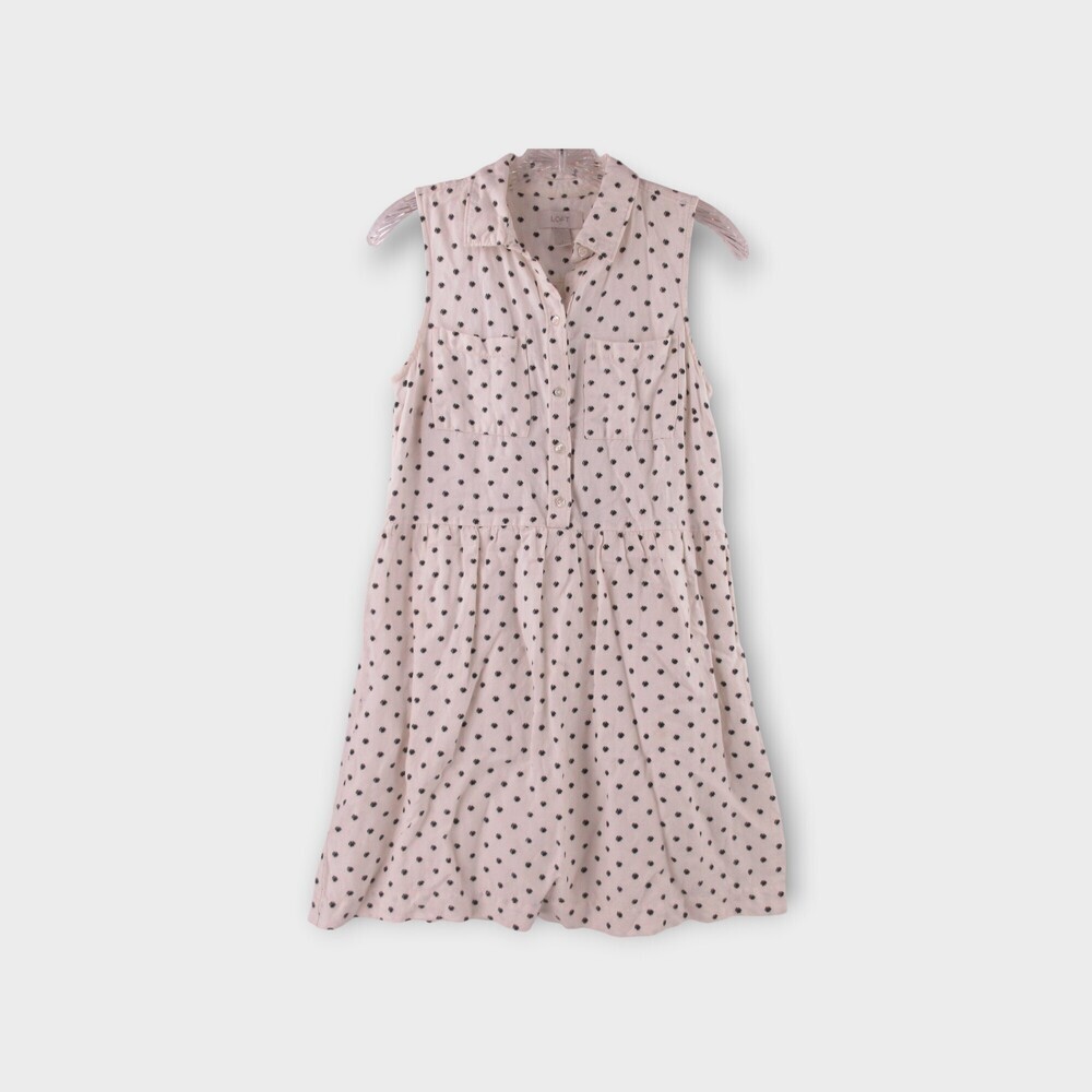 LOFT Sleeveless Collared Shirtdress Size 2 tailored versatile classic